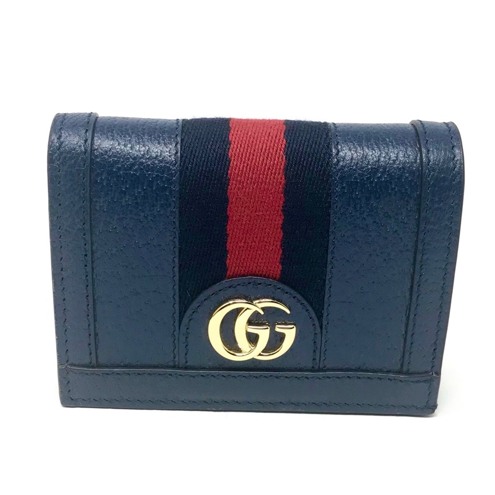 Brand New Gucci Ophidia Blue Leather Card Case W…